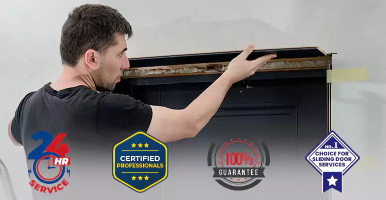 Wood Door Crack and Hole Repair in West Palm Beach