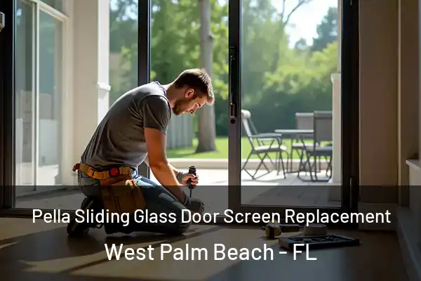  Pella Sliding Glass Door Screen Replacement West Palm Beach - FL
